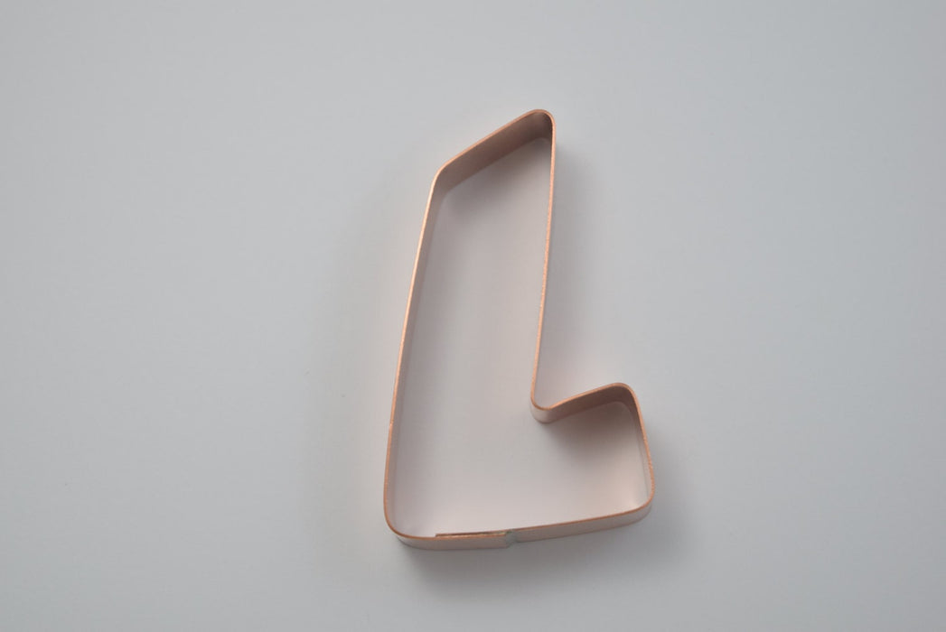 The Letter L Copper Alphabet Cookie Cutter - Handcrafted by The Fussy Pup