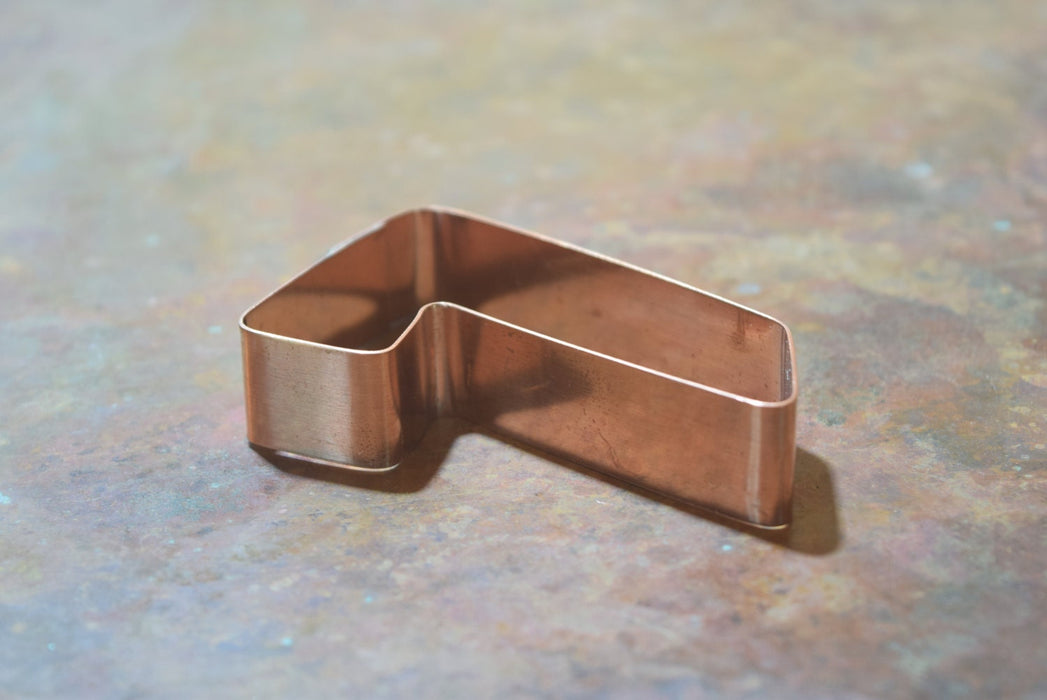 The Letter L Copper Alphabet Cookie Cutter - Handcrafted by The Fussy Pup