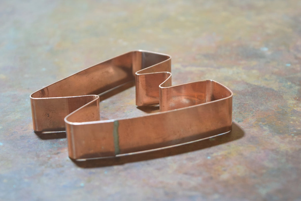 The Letter M Copper Alphabet Cookie Cutter - Handcrafted by The Fussy Pup