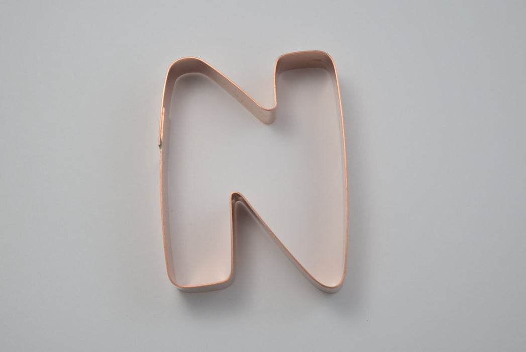 The Letter N Copper Alphabet Cookie Cutter - Handcrafted by The Fussy Pup