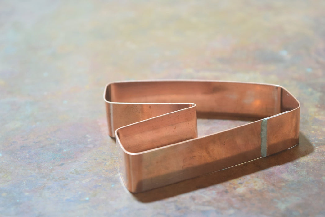 The Letter V Copper Alphabet Cookie Cutter - Handcrafted by The Fussy Pup