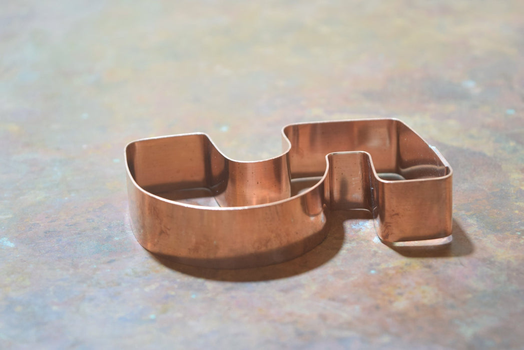 The Number 5 Copper Number Cookie Cutter - Handcrafted by The Fussy Pup