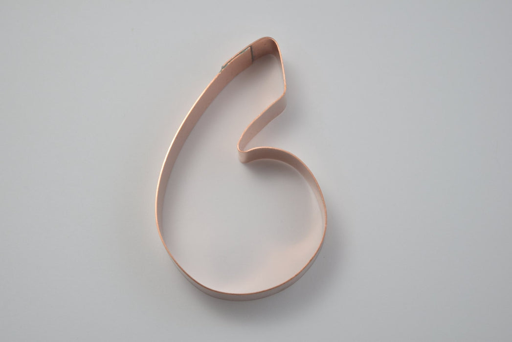 The Number 6 Copper Number Cookie Cutter - Handcrafted by The Fussy Pup