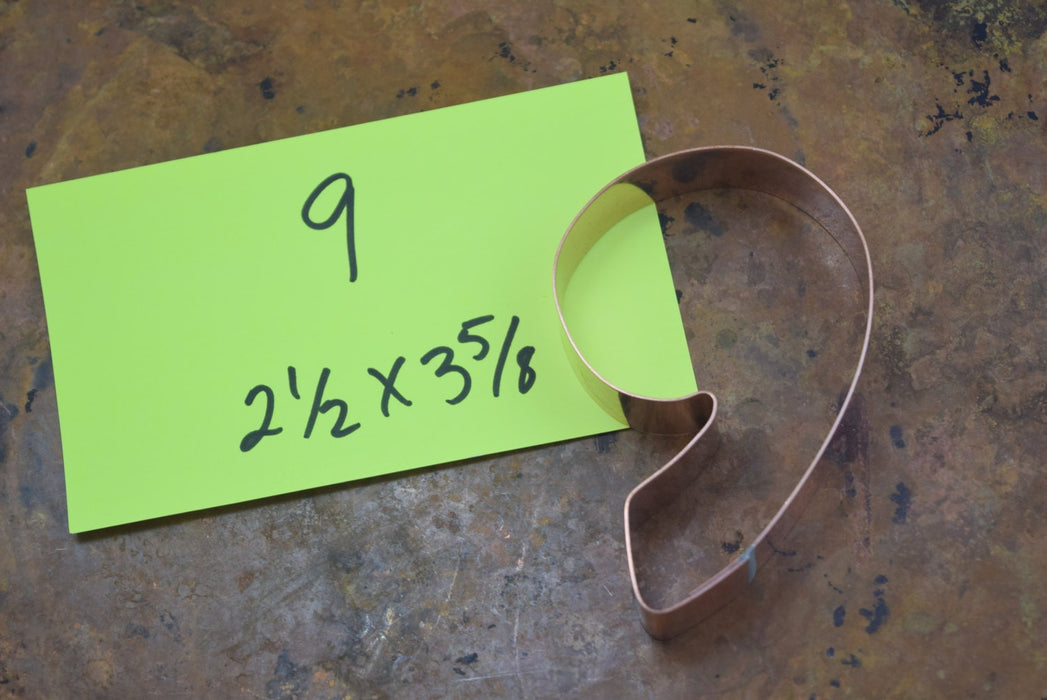 The Number 9 Copper Number Cookie Cutter - Handcrafted by The Fussy Pup