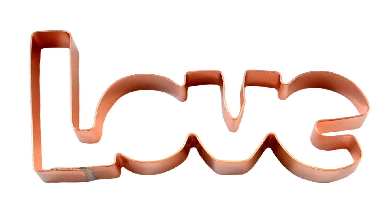 Love Letters Copper Word Wedding ~ Valentines Cookie Cutter - Handcrafted by The Fussy Pup