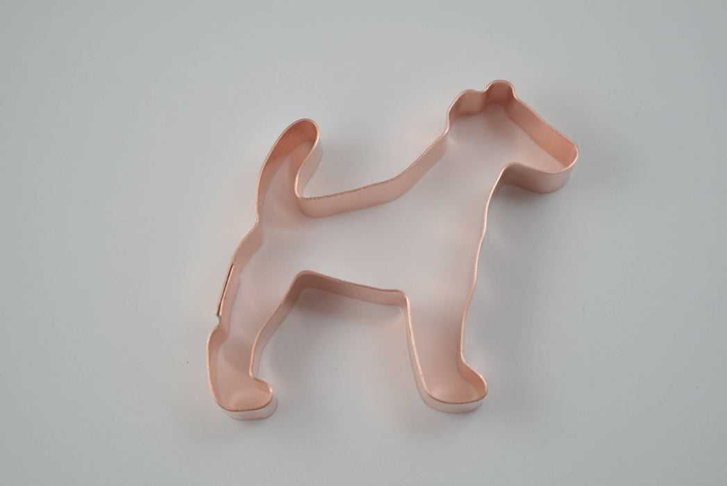 Small - Smooth Fox Terrier Dog Breed Cookie Cutter - handcrafted solid copper