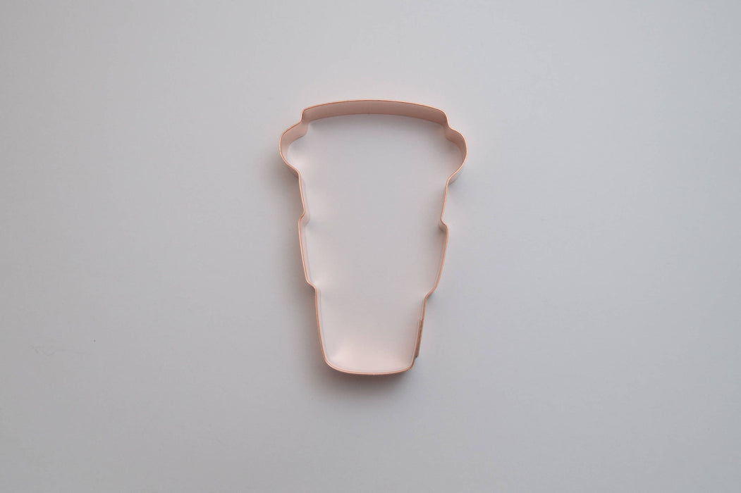 Small To Go Coffee Cup ~ Copper Cookie Cutter - Handcrafted by The Fussy Pup