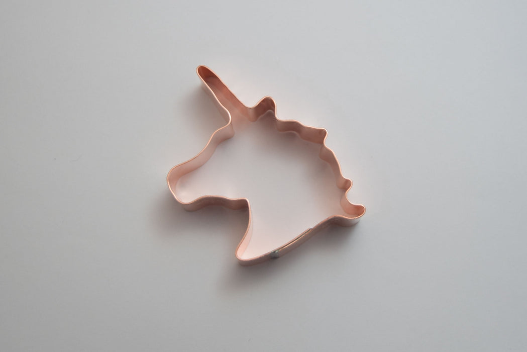 Little Fancy Unicorn Head ~ Copper Cookie Cutter - Handcrafted by The Fussy Pup