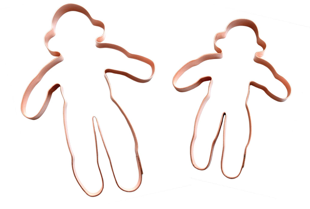 Set of 2 Sock Monkey Copper Cookie Cutters - Handcrafted by The Fussy Pup