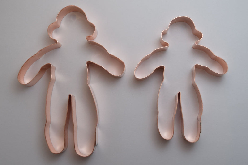 Set of 2 Sock Monkey Copper Cookie Cutters - Handcrafted by The Fussy Pup