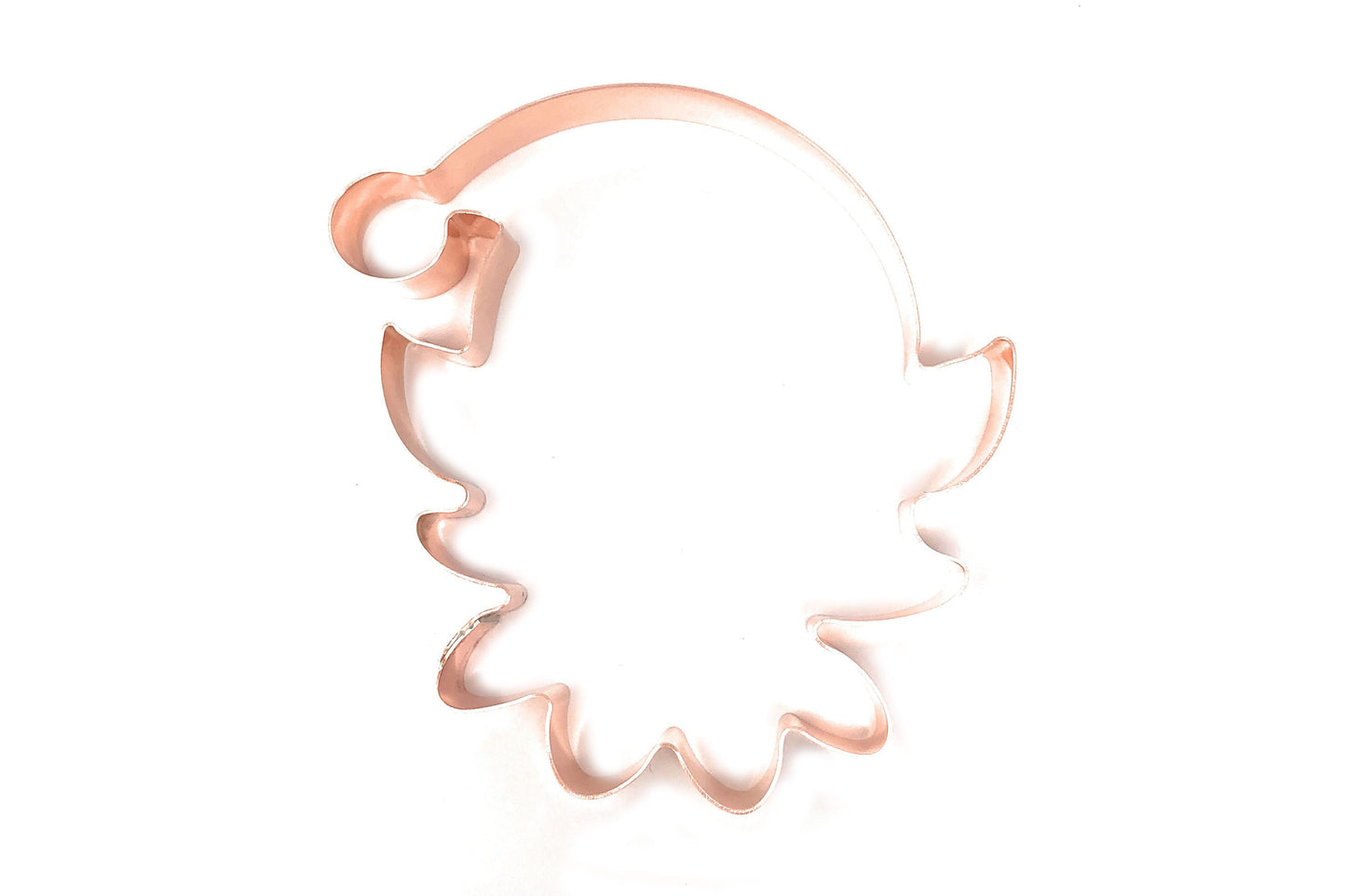 Cute Elf Girl Face Copper Christmas Cookie Cutter - Handcrafted by The Fussy Pup