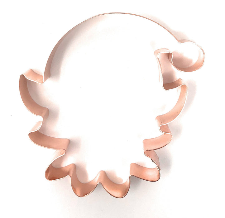 Cute Elf Girl Face Copper Christmas Cookie Cutter - Handcrafted by The Fussy Pup