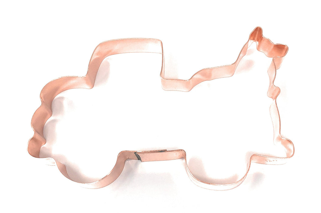 German Shepherd Dog riding in Grandpa's Farm Truck ~ Copper Cookie Cutter Handcrafted by The Fussy Pup