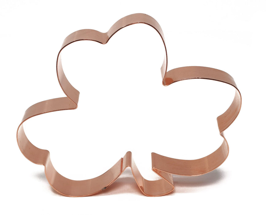 Lucky Shamrock St Patrick's Day Cookie Cutter 5 x 4.25 inches - Handcrafted Copper Cookie Cutter by The Fussy Pup