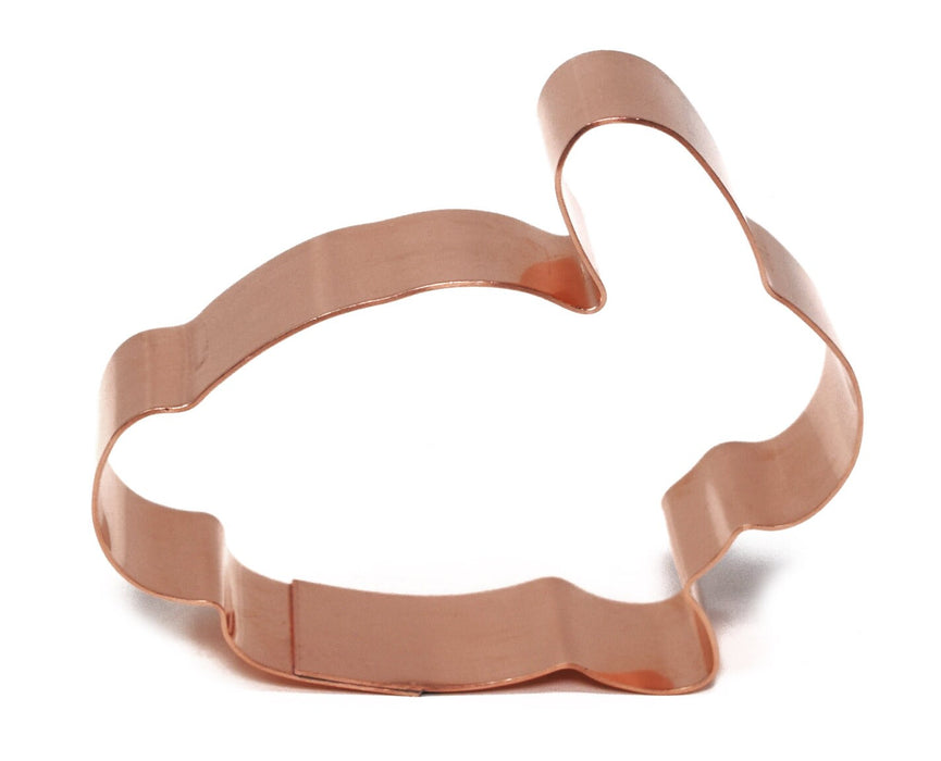 Simple Easter Bunny Cookie Cutter 2.65 X 3 inches - Handcrafted Copper Cookie Cutter by The Fussy Pup