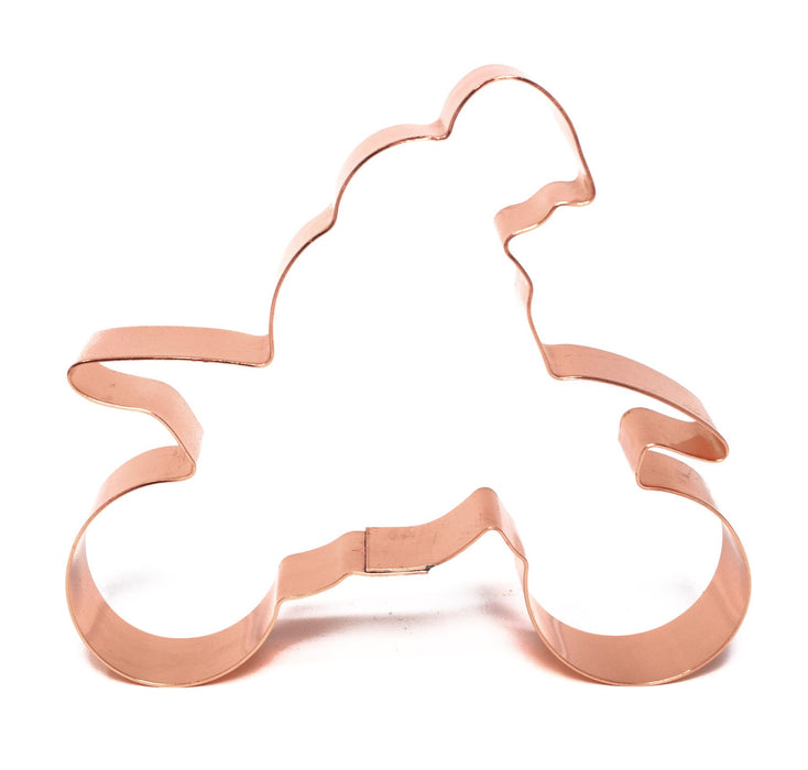 Dirt Bike Racer Cookie Cutter 4.5 x 4 inches, Handcrafted Copper by The Fussy Pup