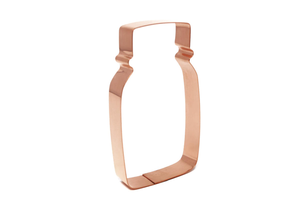 Mason Jar Cookie Cutter 2.75 X 4.75 inches - Handcrafted Copper Cookie Cutter by The Fussy Pup