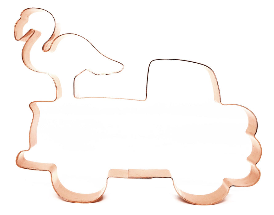 Grandpa's Pink Flamingo Truck ~ Copper Cookie Cutter Handcrafted by The Fussy Pup