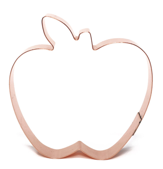 Large Apple Fruit Copper Cookie Cutter - Handcrafted by The Fussy Pup