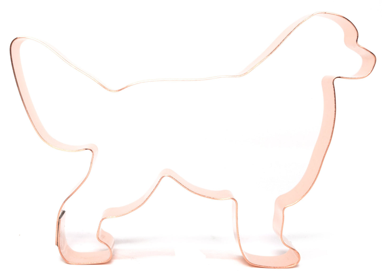 No. 1 Golden Retriever Dog Breed Cookie Cutter 5 X 3 3/4 inches - Handcrafted Copper by The Fussy Pup