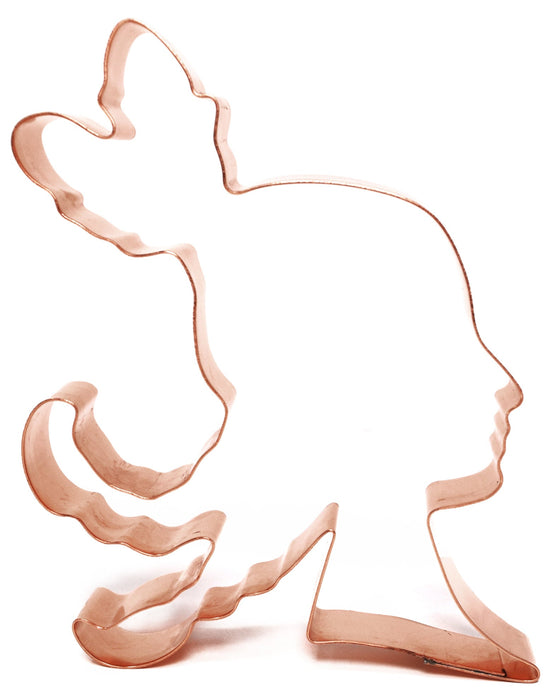 Girl Indian with Feathers and Braids ~ Copper Cookie Cutter ~ Handcrafted by The Fussy Pup