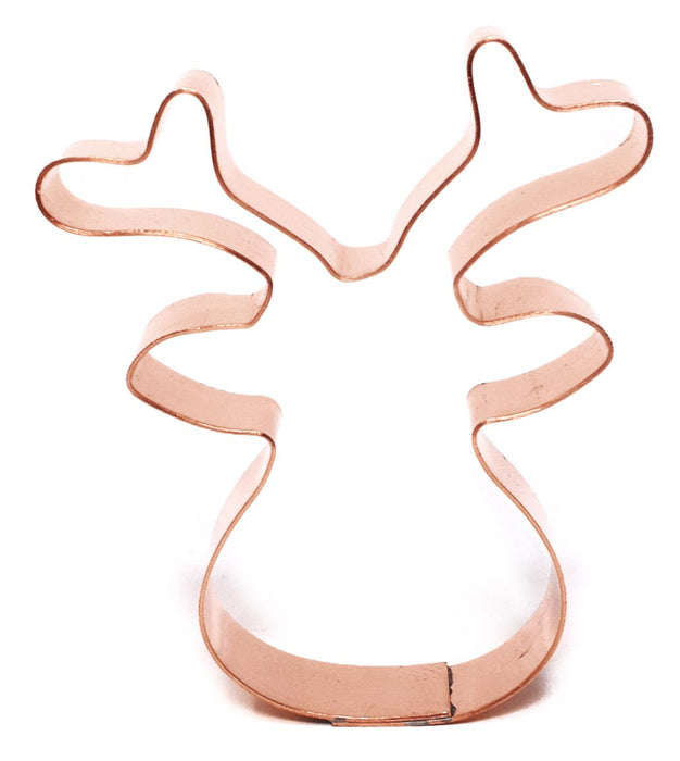 Santa's Reindeer Face Christmas Cookie Cutter, 3x3.25 inches