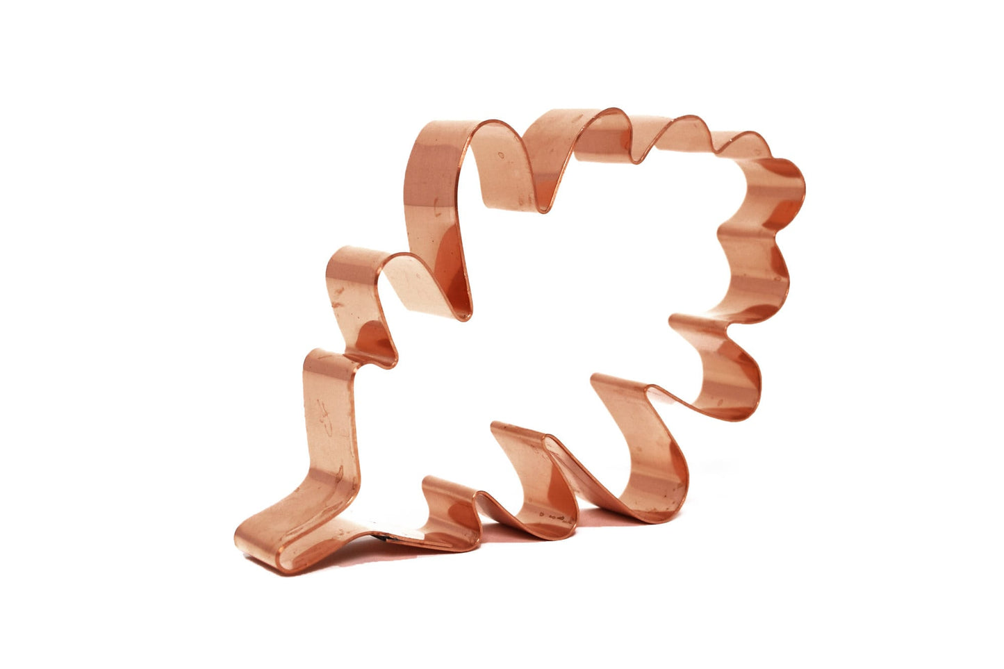 Oak Leaf Cookie Cutter, 3.75 x 5.25 inches, Handcrafted Copper