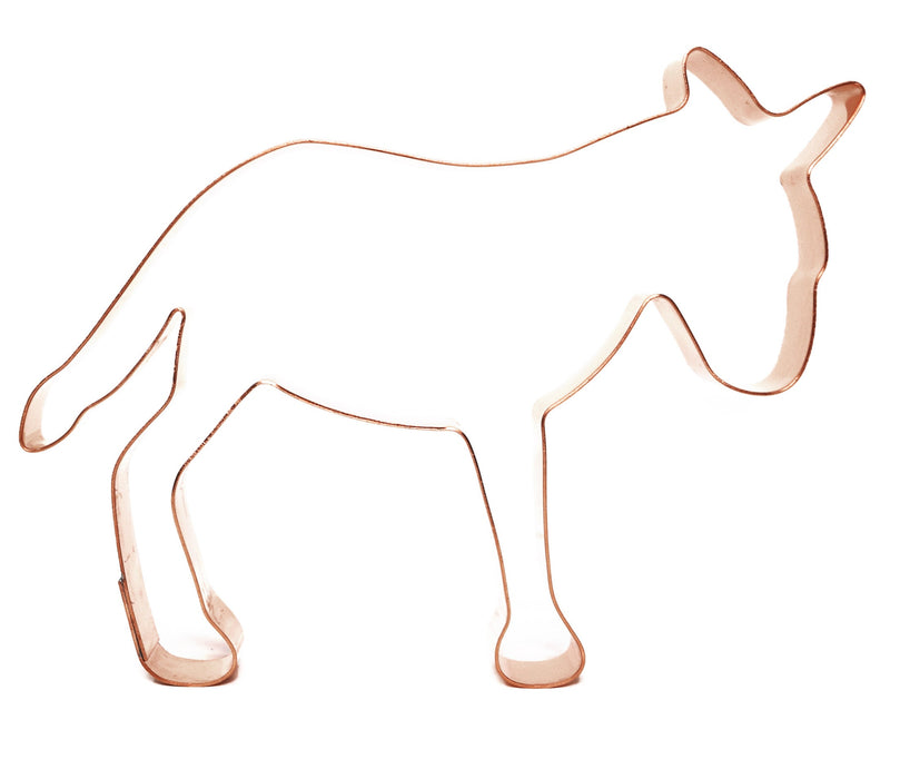 Large Donkey ~ Copper Cookie Cutter - Handcrafted by The Fussy Pup