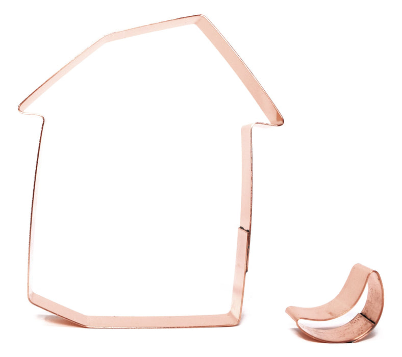 Rustic Outhouse Copper Cookie Cutter - Handcrafted by The Fussy Pup