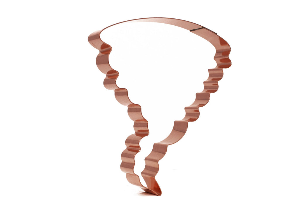 Tornado Cookie Cutter 5 X 5.25 inches - Handcrafted Copper Cookie Cutter by The Fussy Pup