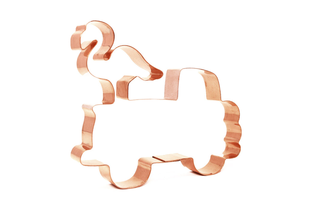 Grandpa's Pink Flamingo Truck ~ Copper Cookie Cutter Handcrafted by The Fussy Pup