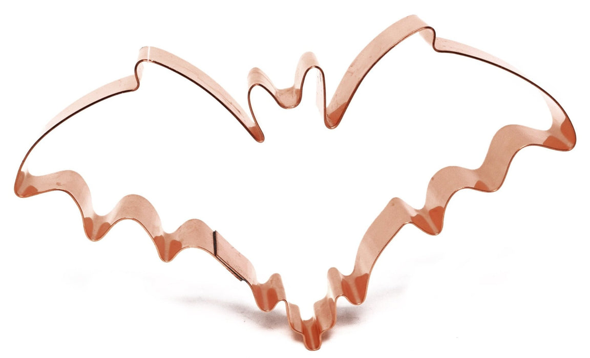 Spooky Bat Cookie Cutter 6 X 3.5 inches - Handcrafted Copper by The Fussy Pup - The Fussy Pup - 