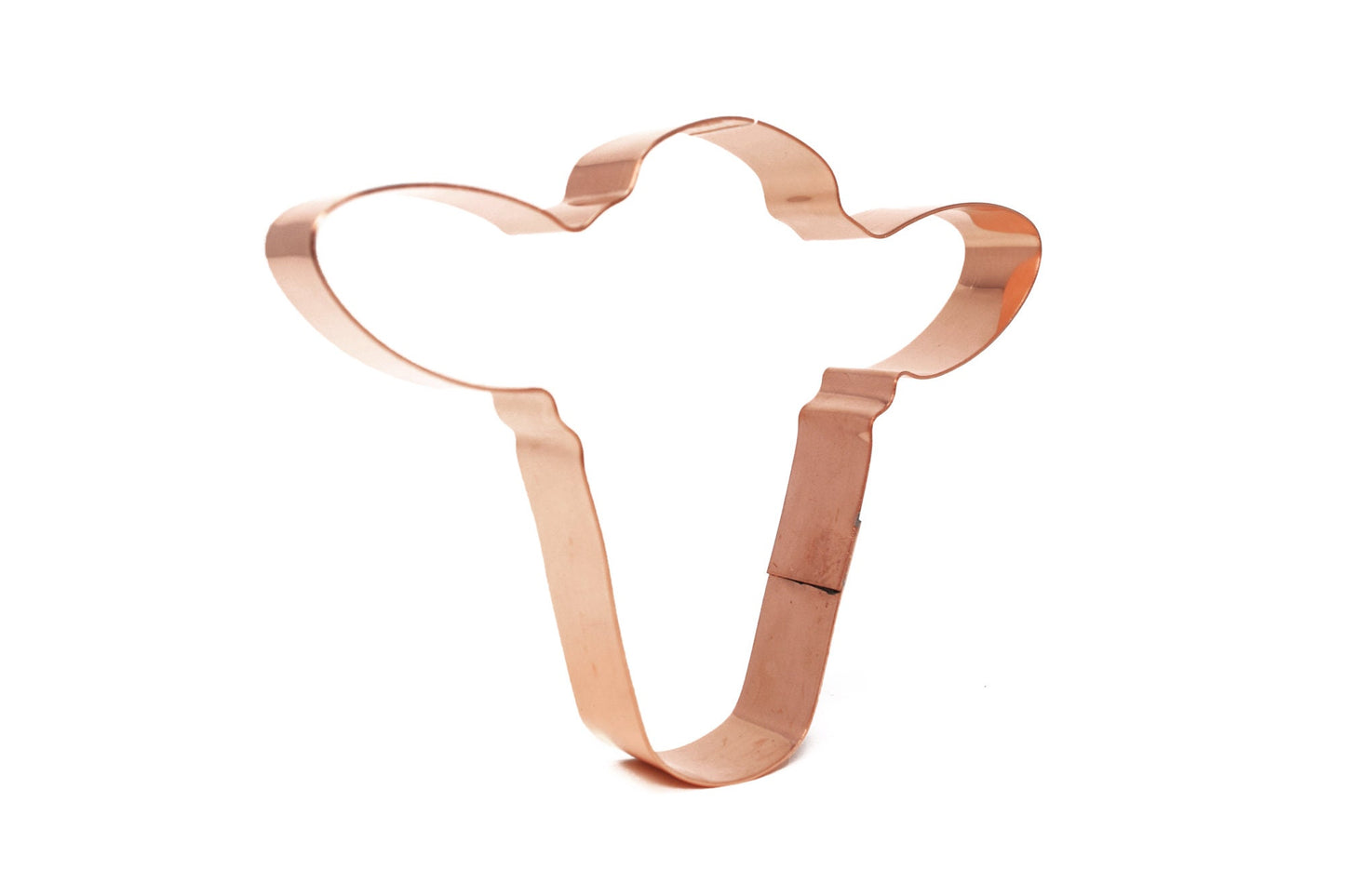 Cow Head Farm Animal Cookie Cutter 5 X 3.6 inches - Handcrafted Copper Cookie Cutter by The Fussy Pup