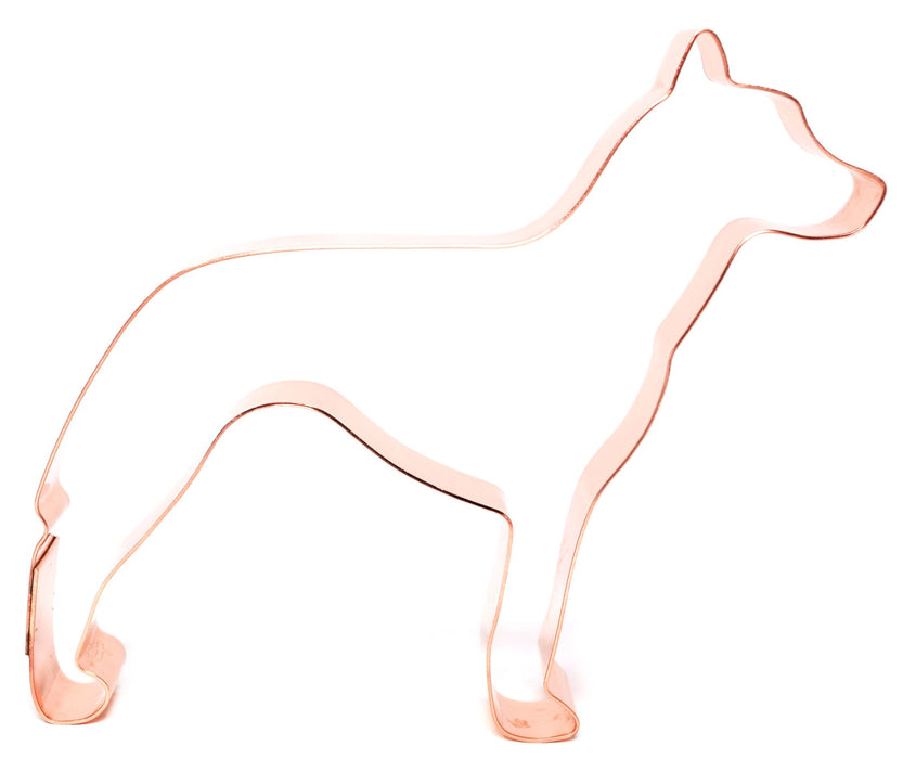 Manchester Terrier Metal Dog Breed Cookie Cutter 4.5 X 4.25 inches - Handcrafted Copper Cookie Cutter by The Fussy Pup