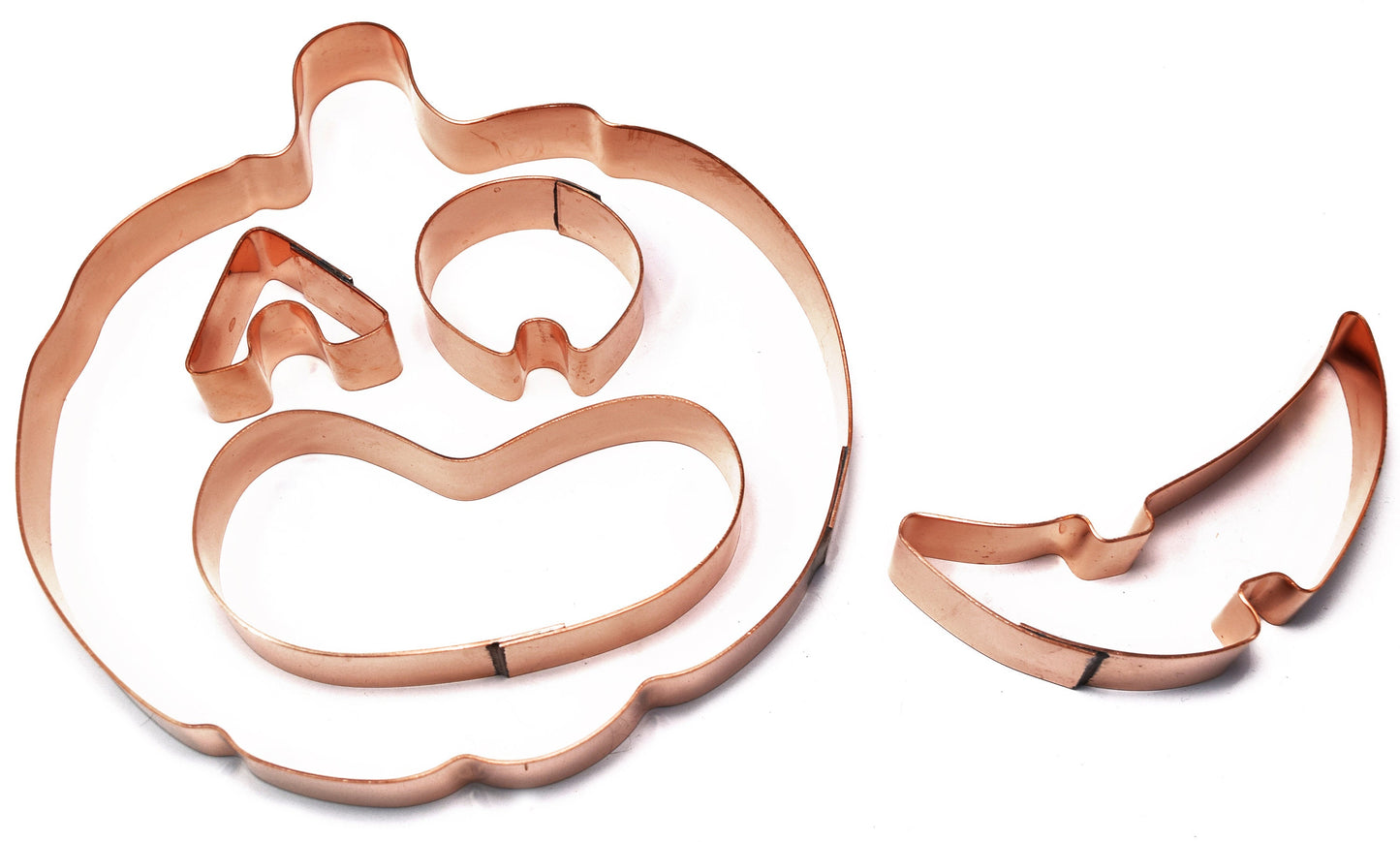 Large Jack-o-Lantern Pumpkin 5 Piece Halloween Cookie Cutter Set, 5.5x5 inches