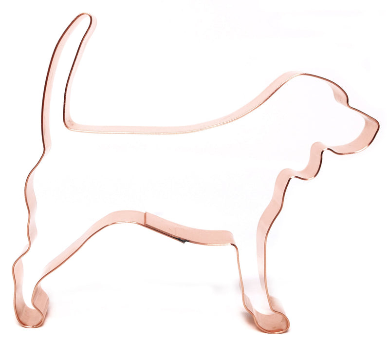 Handmade Copper Beagle Cookie Cutter – 4.5 x 4 Inches – Elegant Baking Tool and Collectible Gift