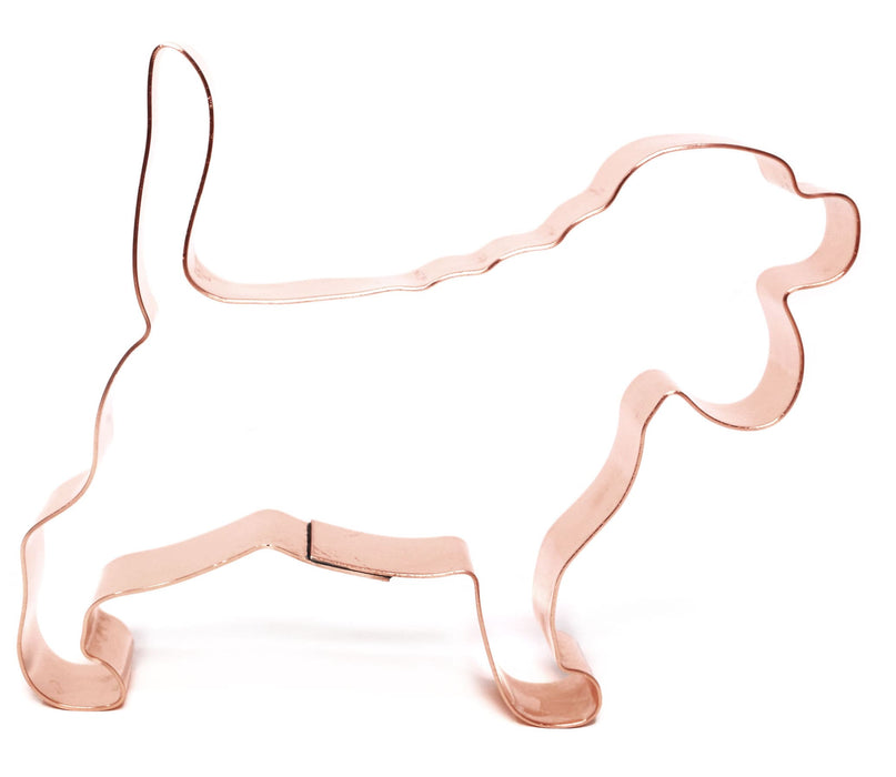 Handmade Copper Beagle Puppy Cookie Cutter – 4.4 x 3.75 Inches – Artisan Baking Tool for Dog Lovers