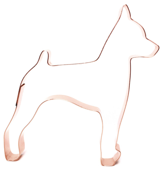 Miniature Pinscher Metal Dog Breed Cookie Cutter 5 X 4 inches - Handcrafted Copper Cookie Cutter by The Fussy Pup