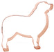 Realistic Bernese Mountain Dog cookie cutter made of solid copper, a unique gift for pet enthusiasts and bakers.