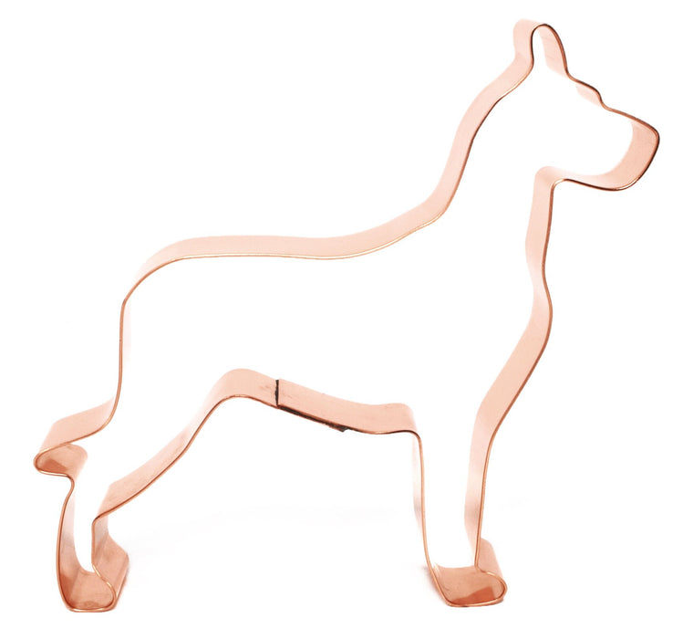 Great Dane Dog Breed Cookie Cutter 4.5 X 4.5 inches - Handcrafted Copper Cookie Cutter by The Fussy Pup