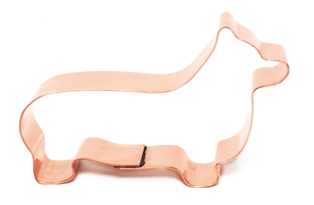 Small Pembroke Welsh Corgi Dog Breed Cookie Cutter 3.25 x 2 inches - Handcrafted Copper Cookie Cutter by The Fussy Pup