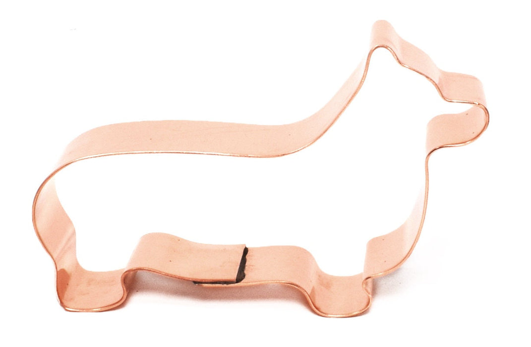 Small Pembroke Welsh Corgi Dog Breed Cookie Cutter 3.25 x 2 inches - Handcrafted Copper Cookie Cutter by The Fussy Pup