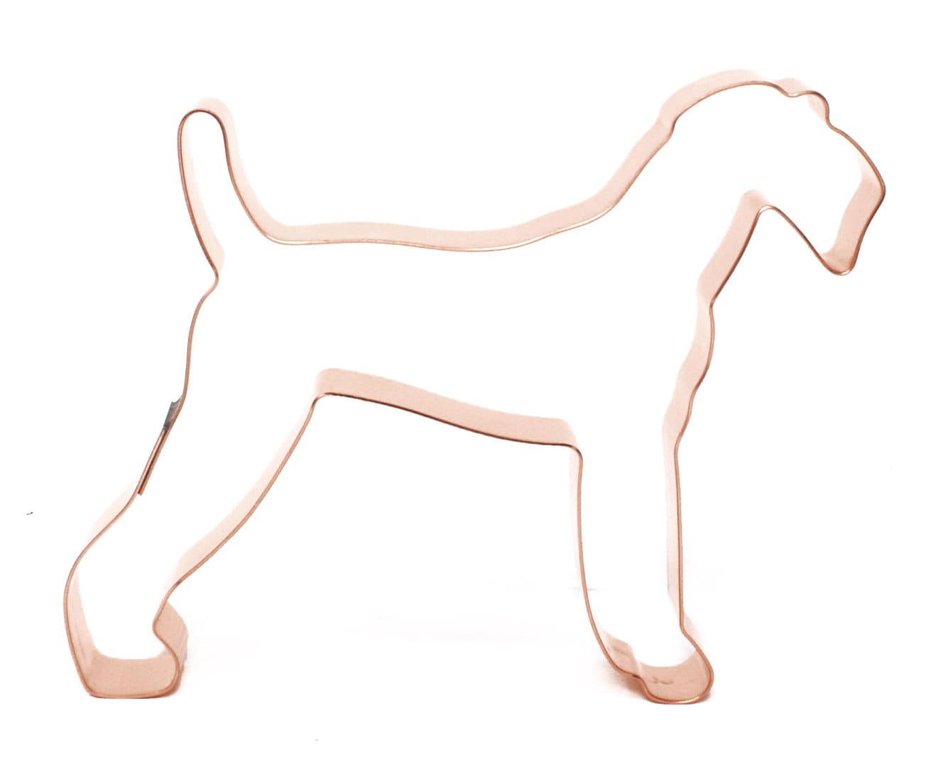 Airedale Terrier Dog Cookie Cutter, 4.25 x 4 inches, Handcrafted Copper by The Fussy Pup