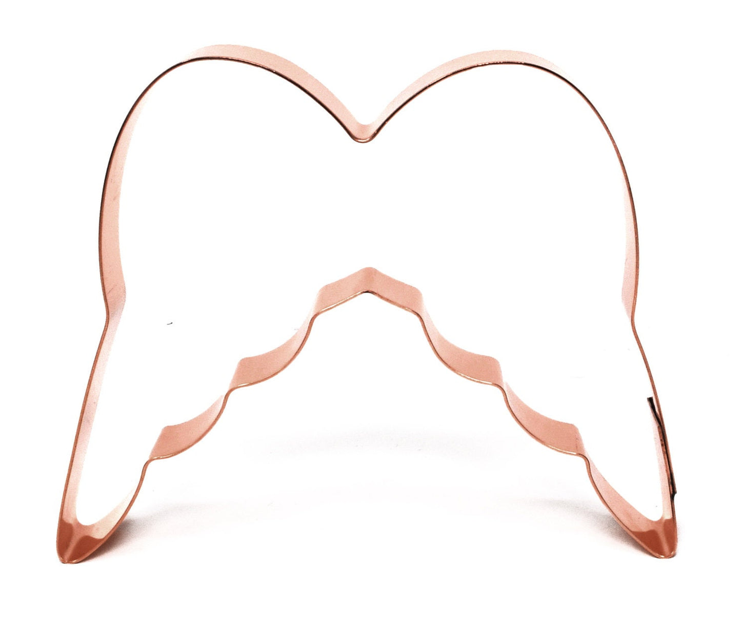 Angel Wings Cookie Cutter 5 x 3.5 inches,  Handcrafted Copper by The Fussy Pup