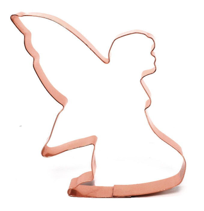 Kneeling Garden Fairy / Angel Metal Cookie Cutter 3 X 4.5 inches