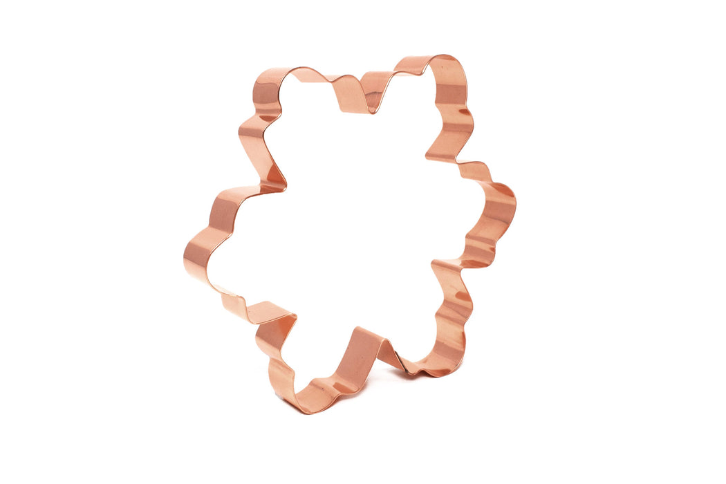 Large Copper Snowflake Cookie Cutter, 5 x 5.5 inches