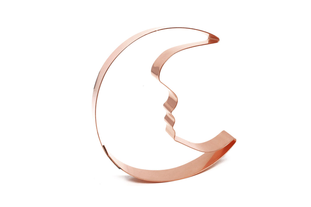 Simple Man in the Moon Cookie Cutter 3.5 x 4.75 inches - Handcrafted Copper by The Fussy Pup