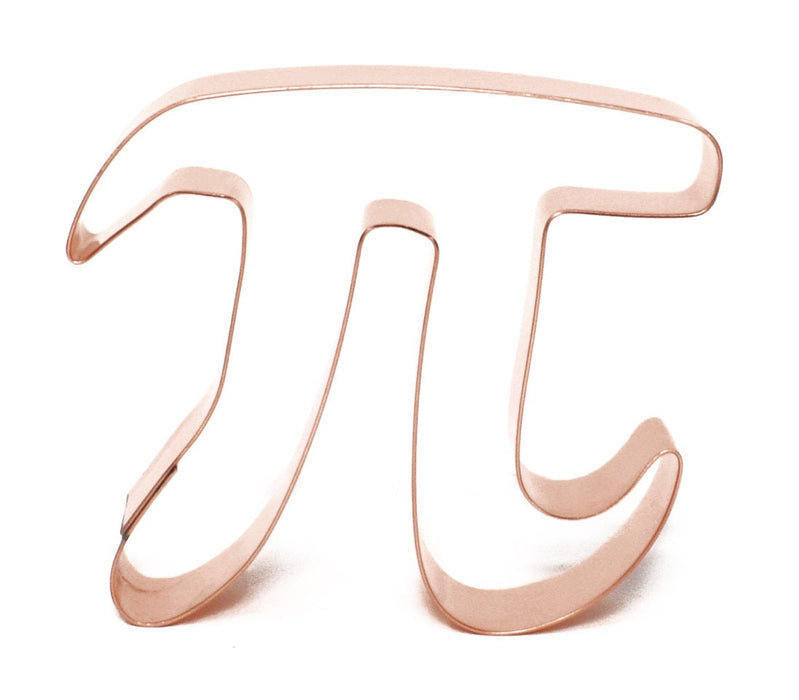 Medium Pi Symbol 3 X 3.5 inch Cookie Cutter - Handcrafted Copper Cookie Cutter by The Fussy Pup