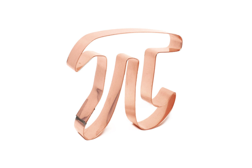 Medium Pi Symbol 3 X 3.5 inch Cookie Cutter - Handcrafted Copper Cookie Cutter by The Fussy Pup