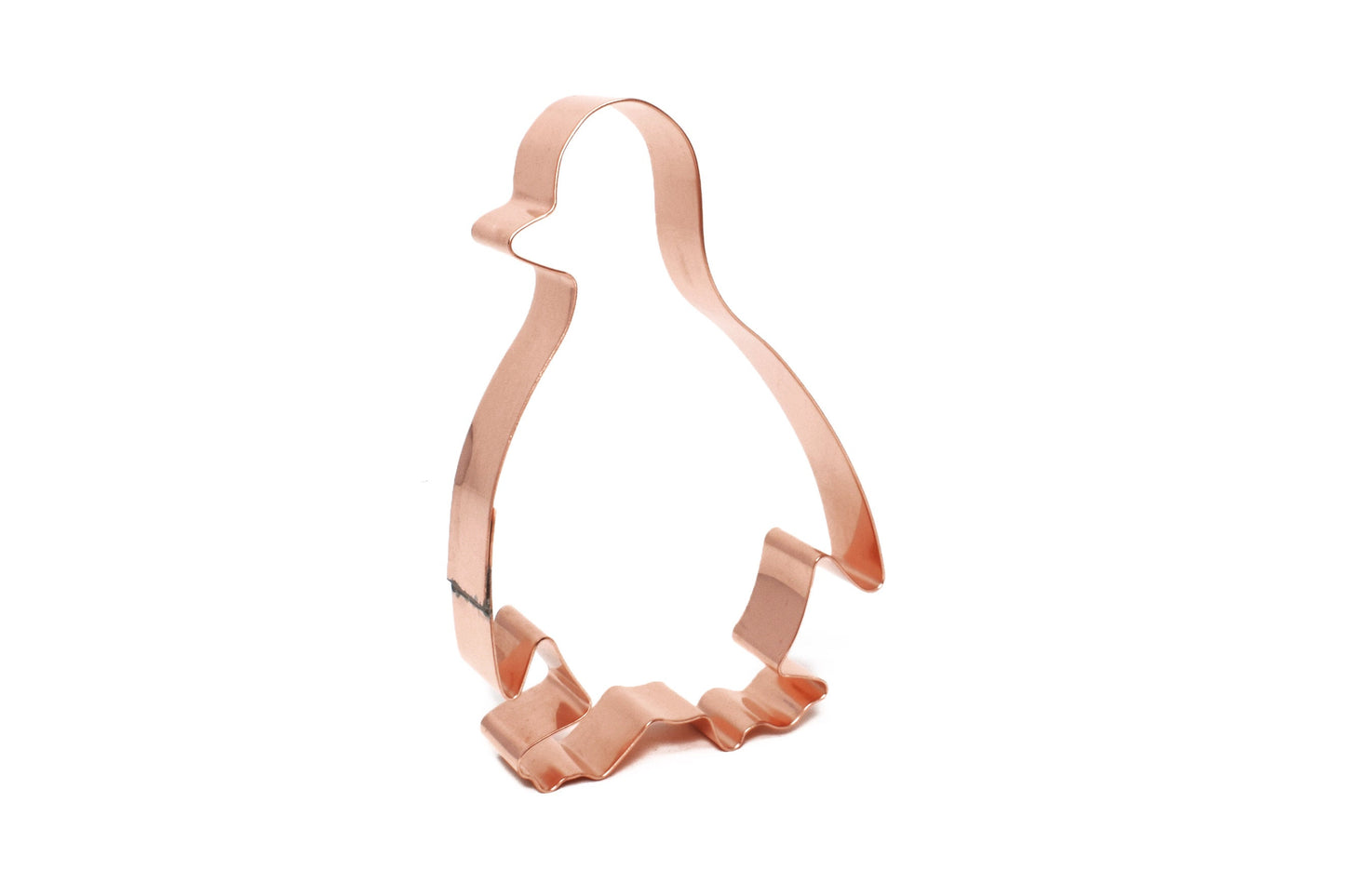 North Pole Penguin Copper Cookie Cutter, 3.25 x 4.25 inches